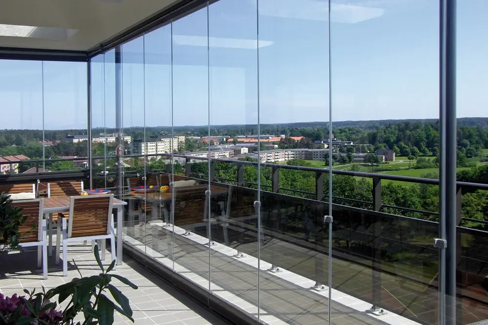 Commercial balcony glass installation Melbourne — frameless panels with unobstructed views