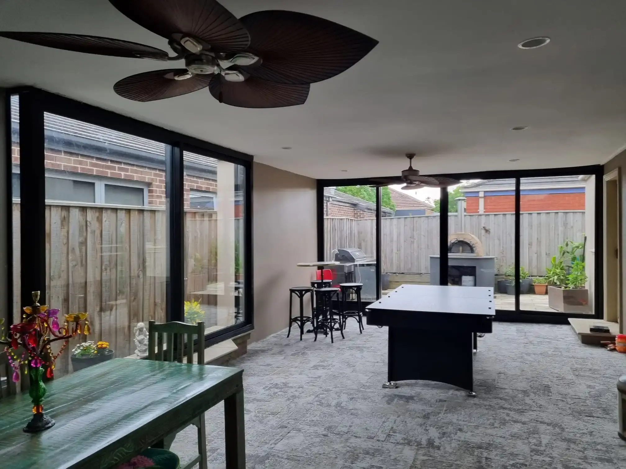 Retrofit double glazing installed in a Melbourne home — sealed unit sits inside the existing frame
