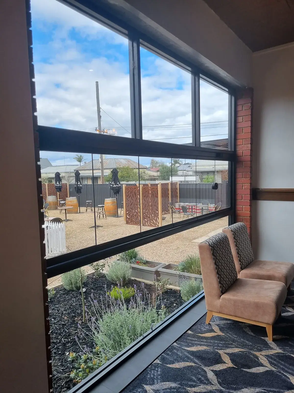 Commercial glazing shop front Melbourne — aluminium framed glass panels